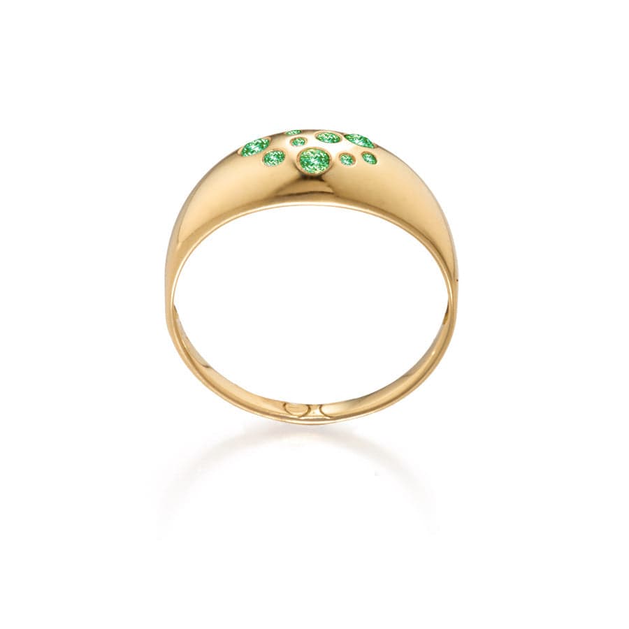 Elizabeth Moore Ring Fairy Dust Emerald Ring