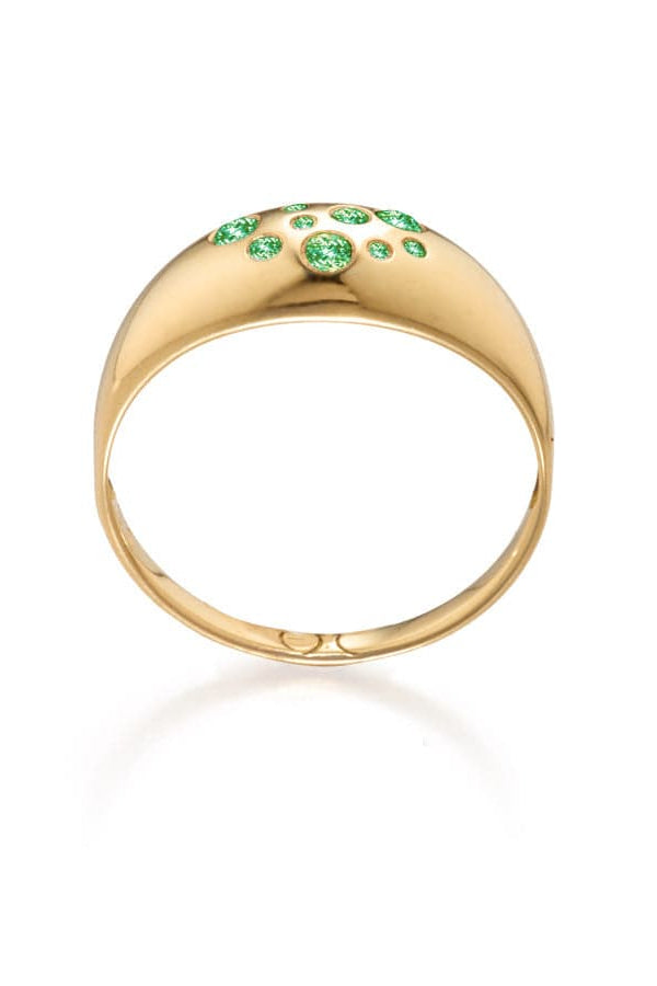 Elizabeth Moore Ring Fairy Dust Emerald Ring