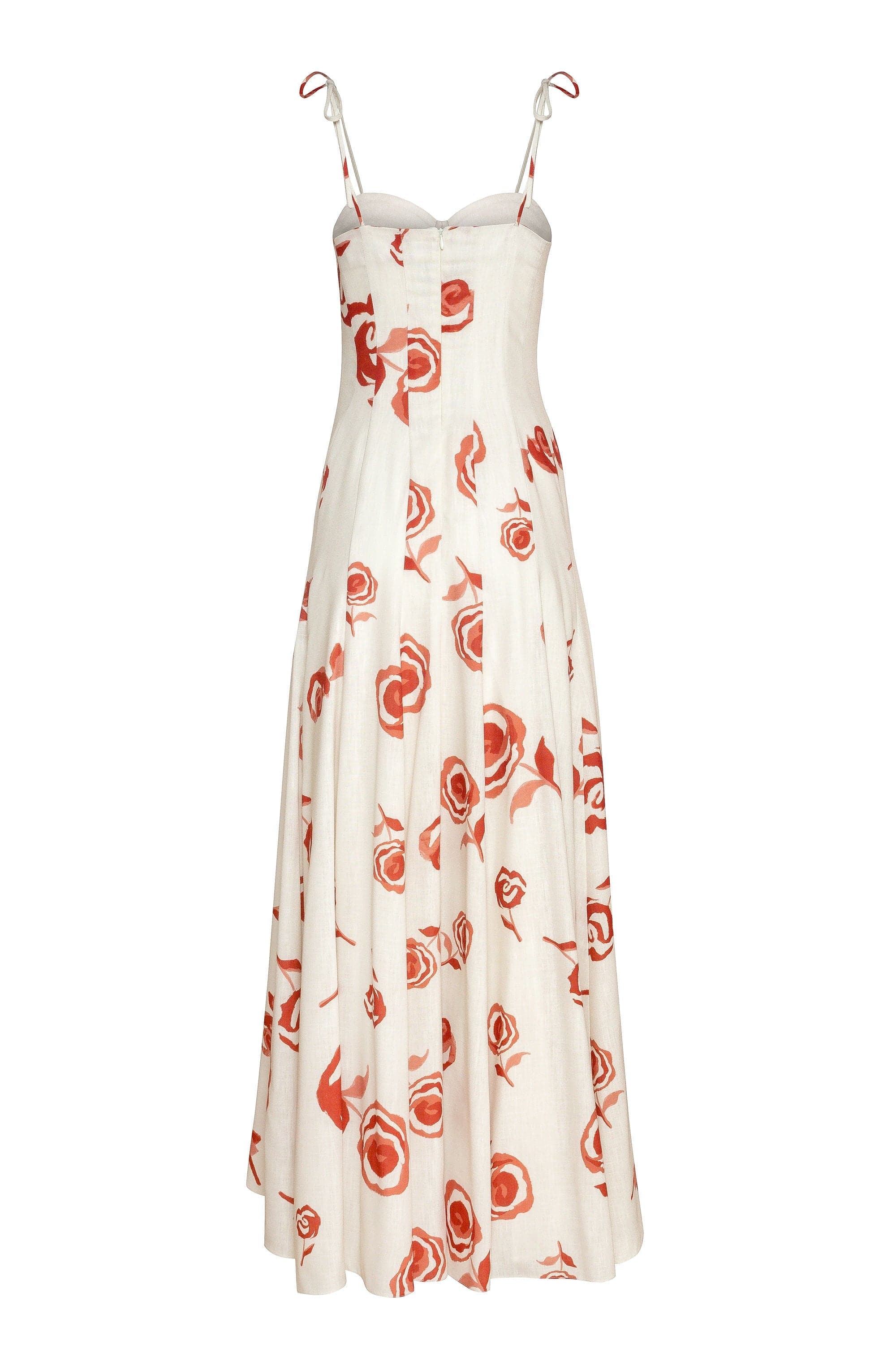 ESTEFANIA Dress Rosetta Maxi Dress Ivory Red