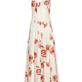ESTEFANIA Dress Rosetta Maxi Dress Ivory Red