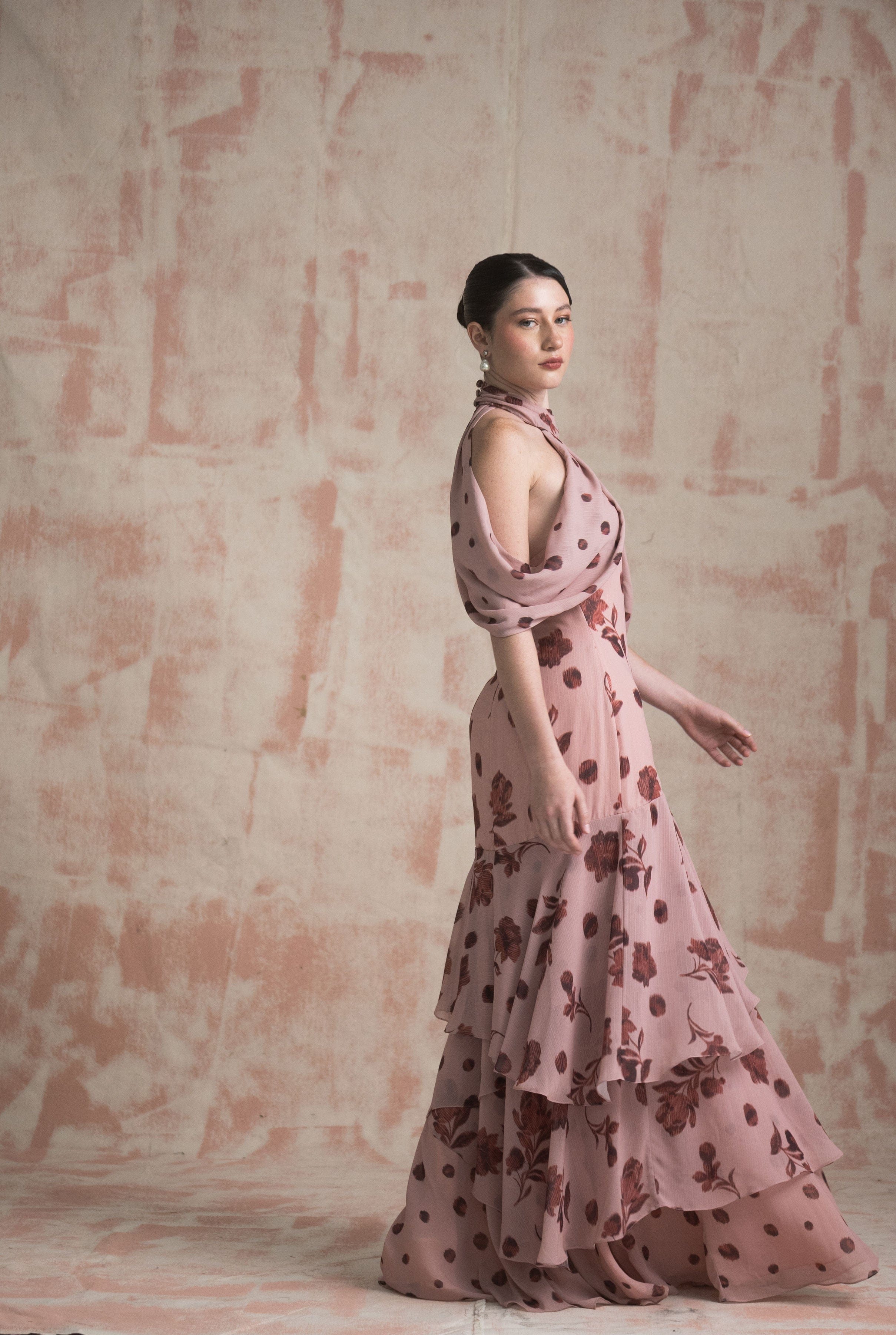 ESTEFANIA INTERNACIONAL Dress Vesubio Dress Cherry Blush