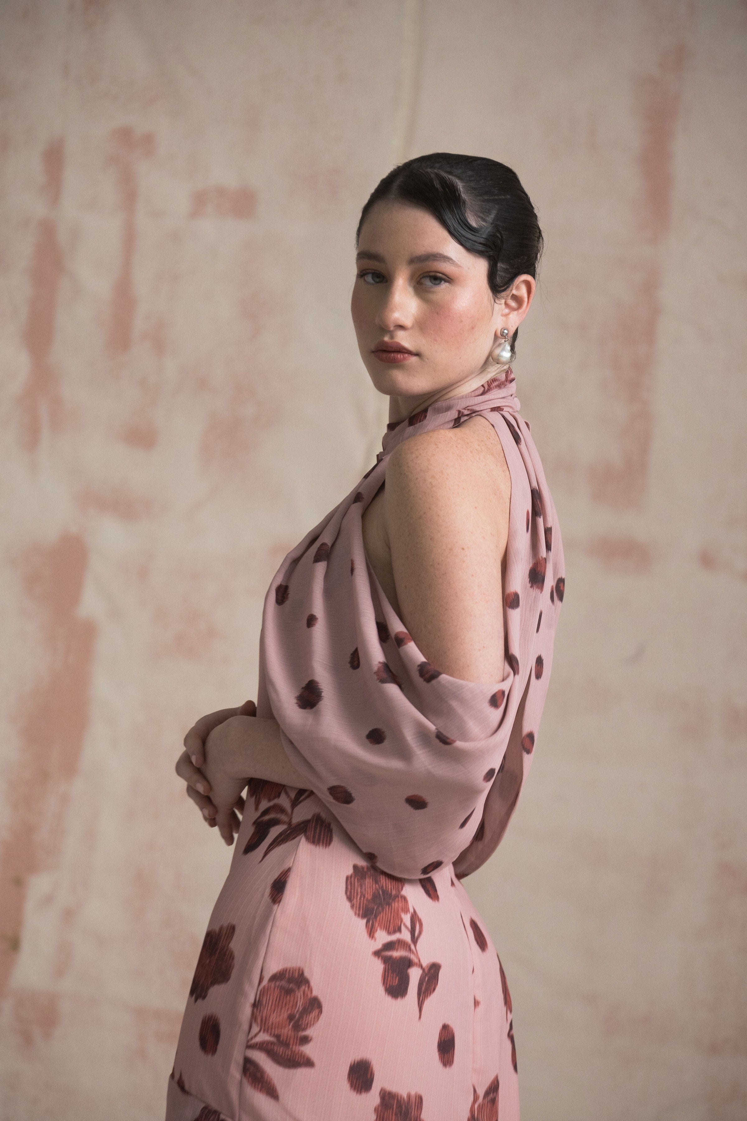 ESTEFANIA INTERNACIONAL Dress Vesubio Dress Cherry Blush