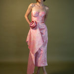 ESTEFANIA Skirt Idilio Pencil Skirt Mikado Pink