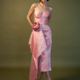 ESTEFANIA Skirt Idilio Pencil Skirt Mikado Pink
