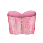 ESTEFANIA Top Idilio Corset Mikado Pink