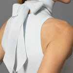 Fallon and Ava Top Signature Blue / XS The Sleeveless Bow Turtleneck