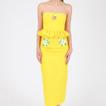 Fanm Mon 2 Piece Skirt Set L / Bright Yellow Arina Wanga