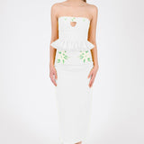 Fanm Mon 2 Piece Skirt Set L / White Arina Wanga