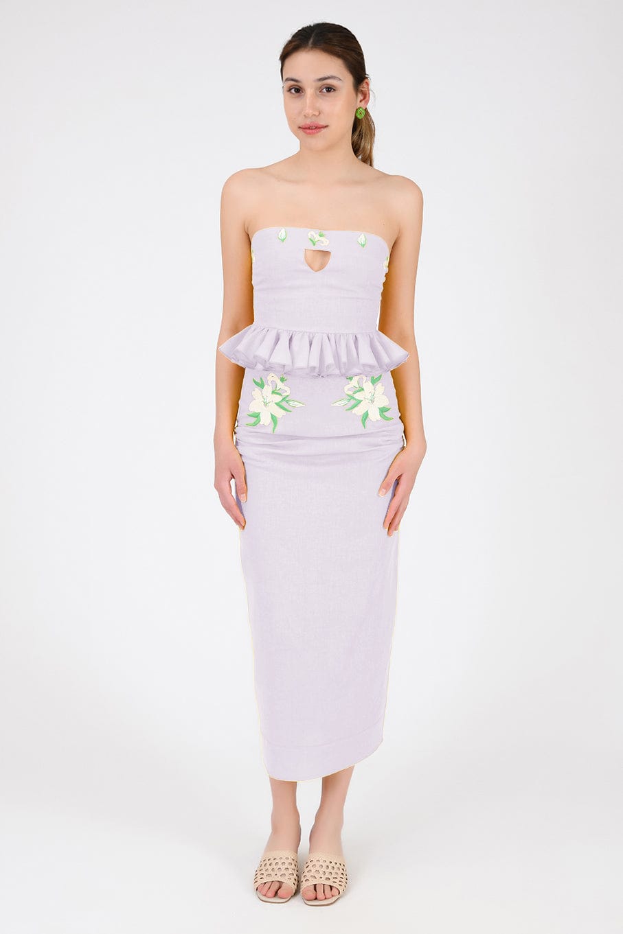 Fanm Mon 2 Piece Skirt Set L / Lilac Arina Wanga