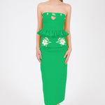 Fanm Mon 2 Piece Skirt Set L / Kelly Green Arina Wanga