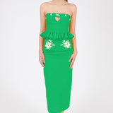 Fanm Mon 2 Piece Skirt Set L / Kelly Green Arina Wanga