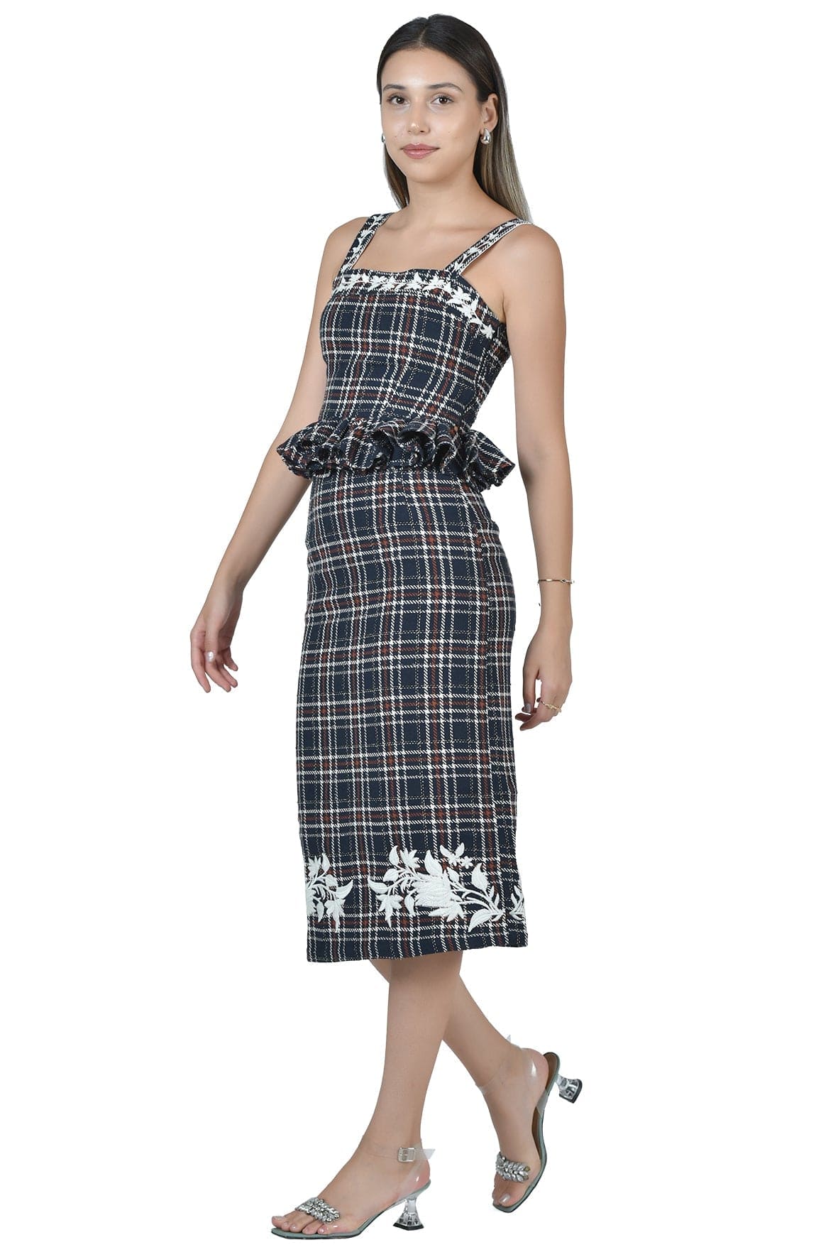 Fanm Mon 2 Piece Skirt Set XXS / Navy Tartan Jill Skirt Set