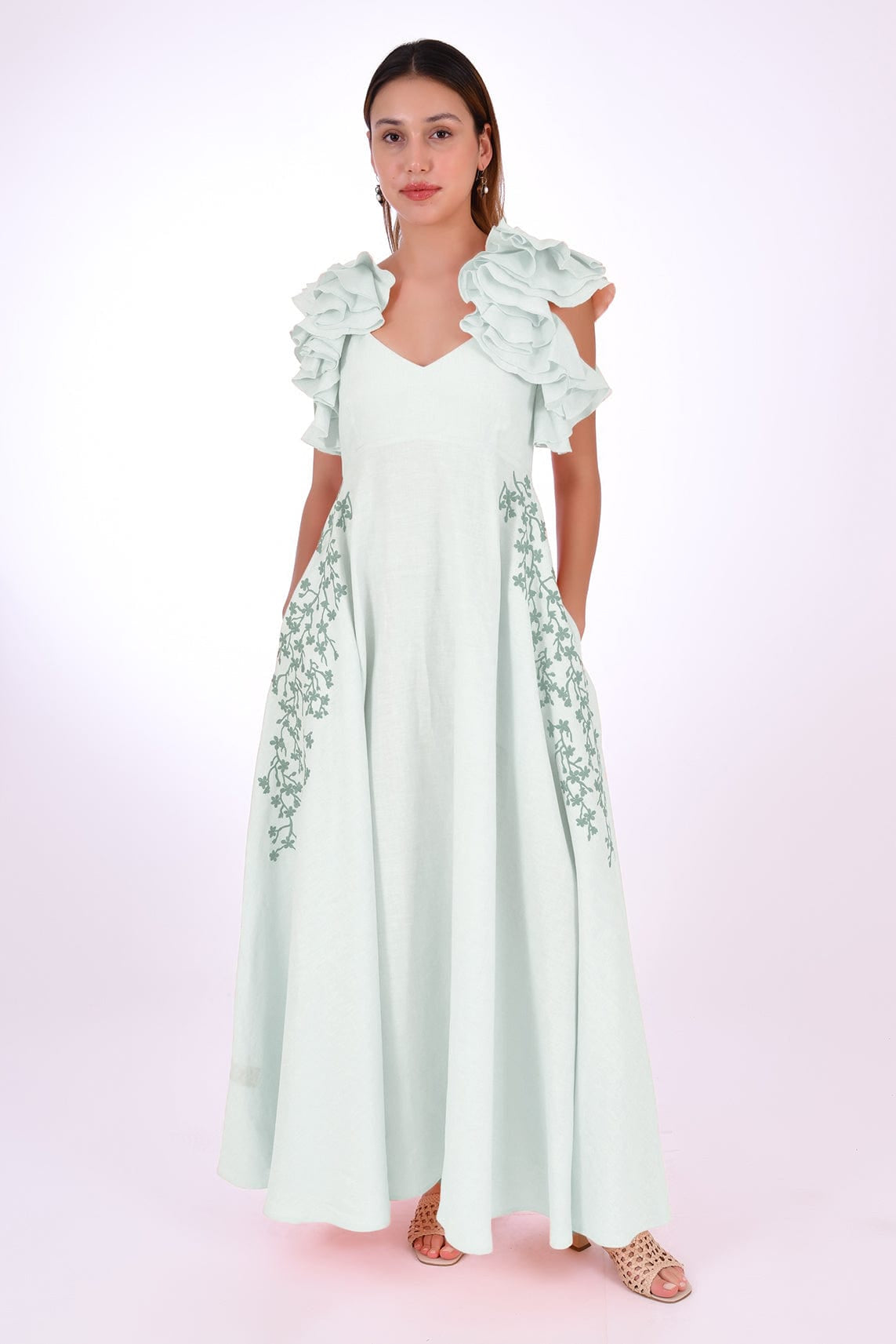 Fanm Mon Dress L / Mint Green Essen Marassa