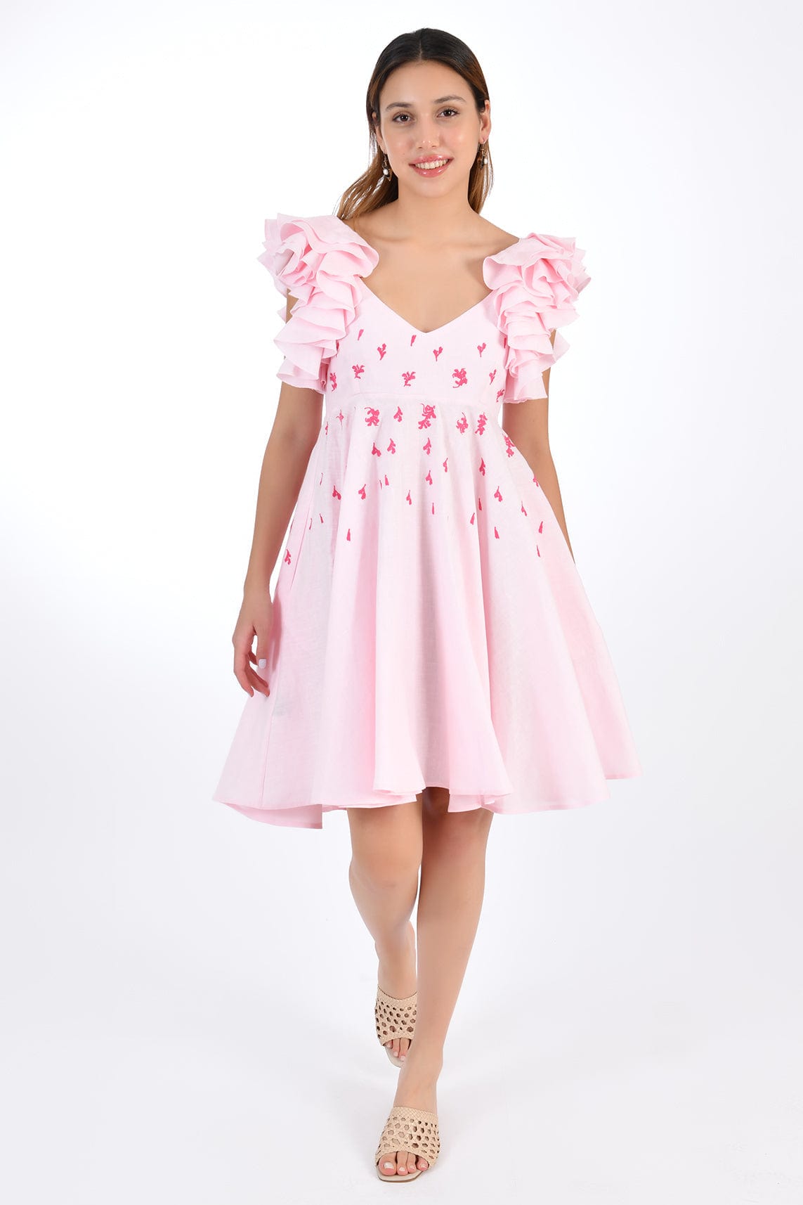 Fanm Mon Dress XXS / Light Pink Galata Marassa
