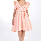 Fanm Mon Dress XXS / Peach Galata Marassa