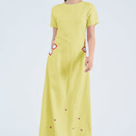 Fanm Mon Dress XXS / Mustard Lime Kandra