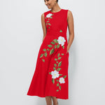 Fanm Mon Dress XXS / Red Magnolia Dress