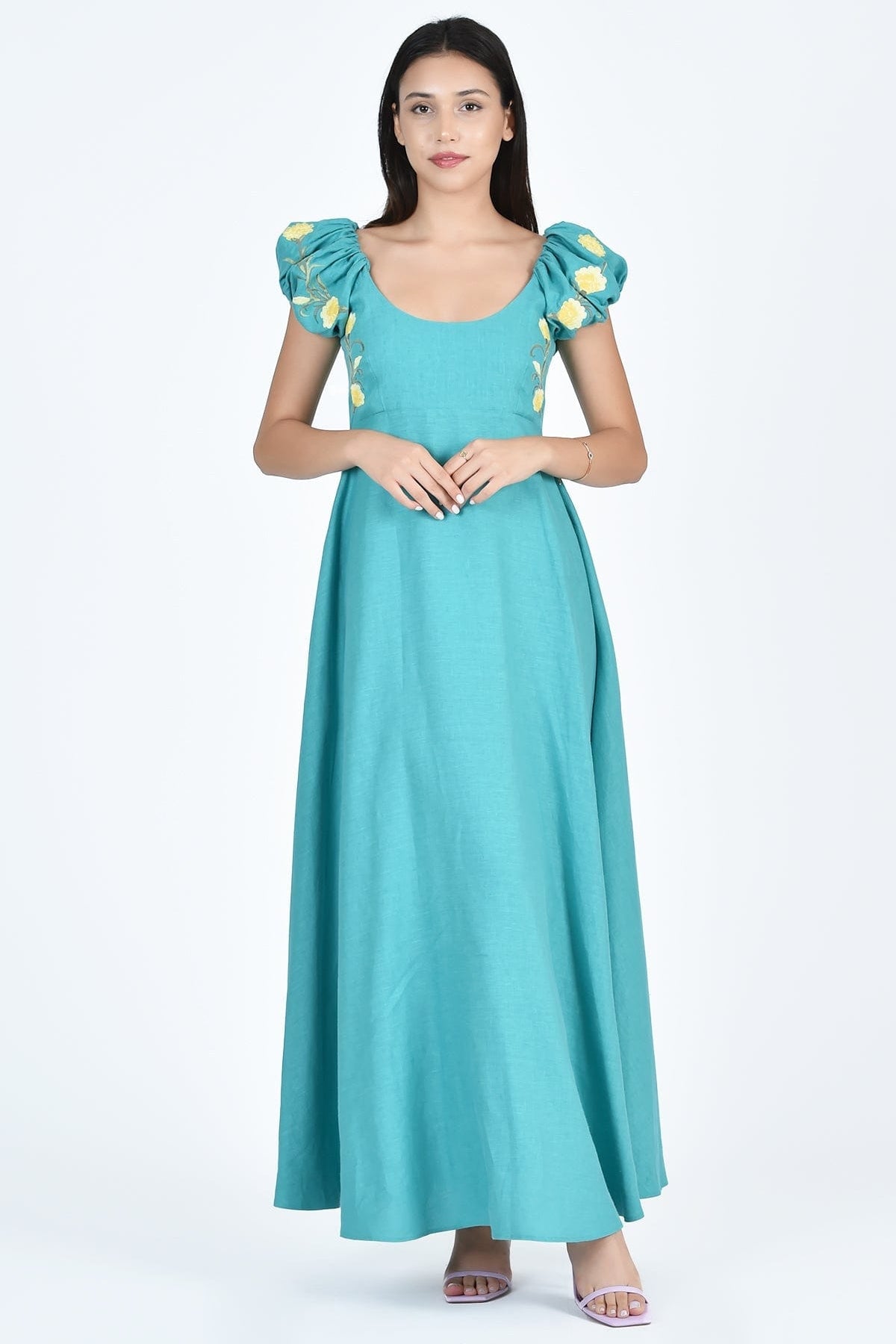 Fanm Mon Dress XXS / Teal Mina Dress