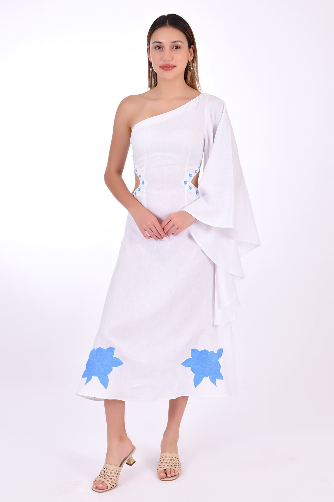 Fanm Mon Dress L / White Narma Marassa