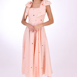 Fanm Mon Dress L / Peach Sara Midi Marassa