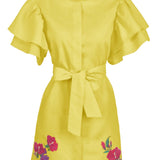 Fanm Mon Dresses L / Bright Yellow Kelly