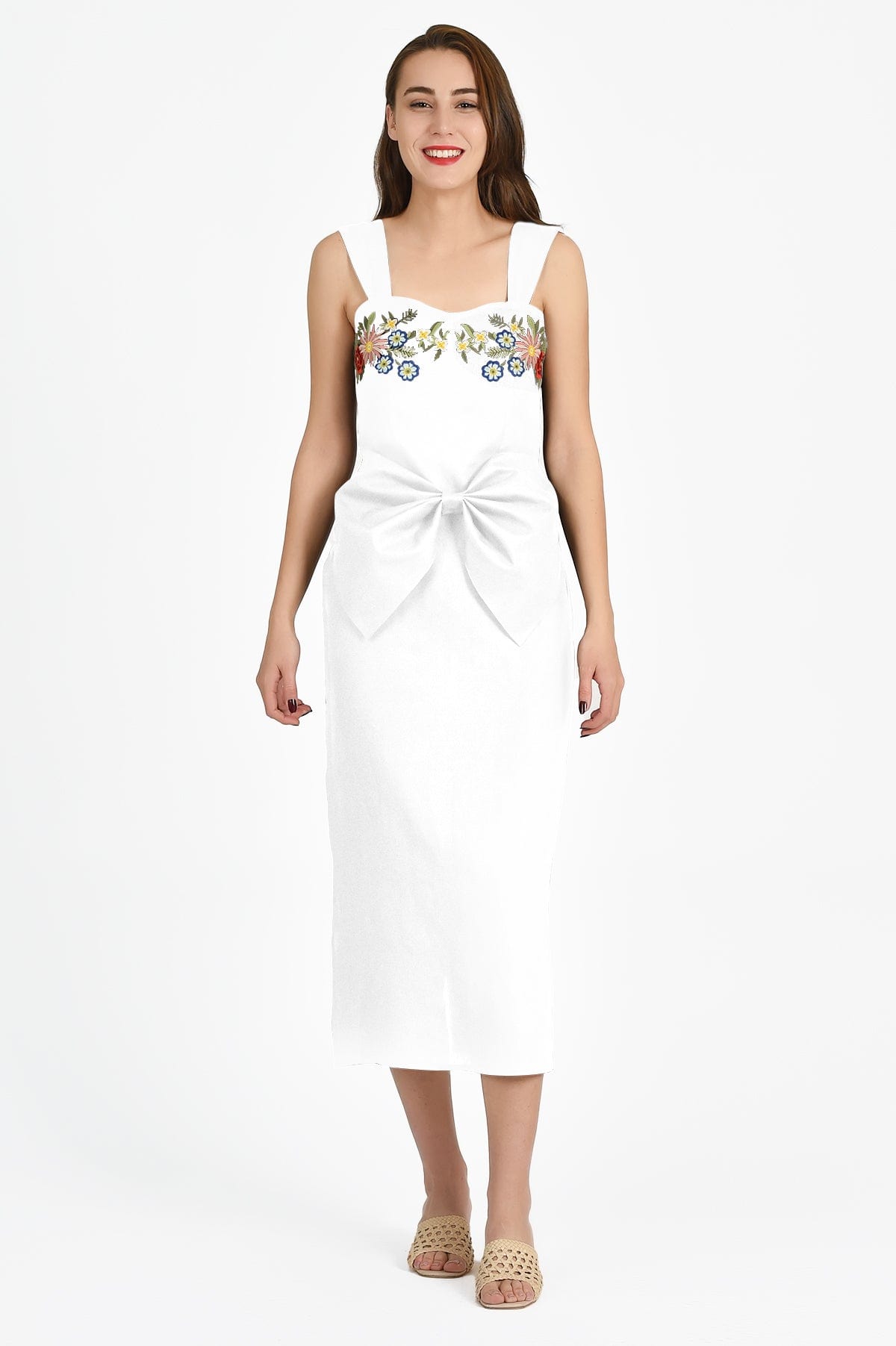 Fanm Mon Midi Dress XXS / White DOLCE DRESS