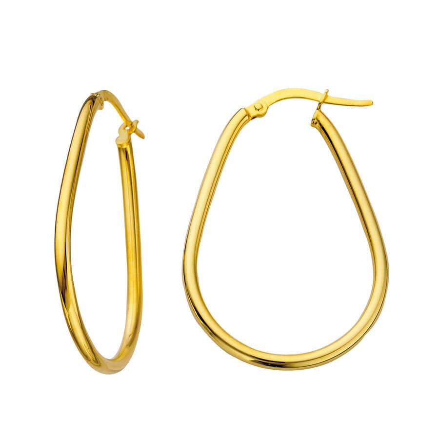 Henri Noël Earrings Yellow Gold Fitzrovia Hoops