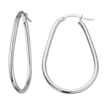 Henri Noël Earrings White Gold Fitzrovia Hoops