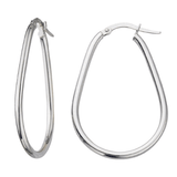 Henri Noël Earrings White Gold Fitzrovia Hoops