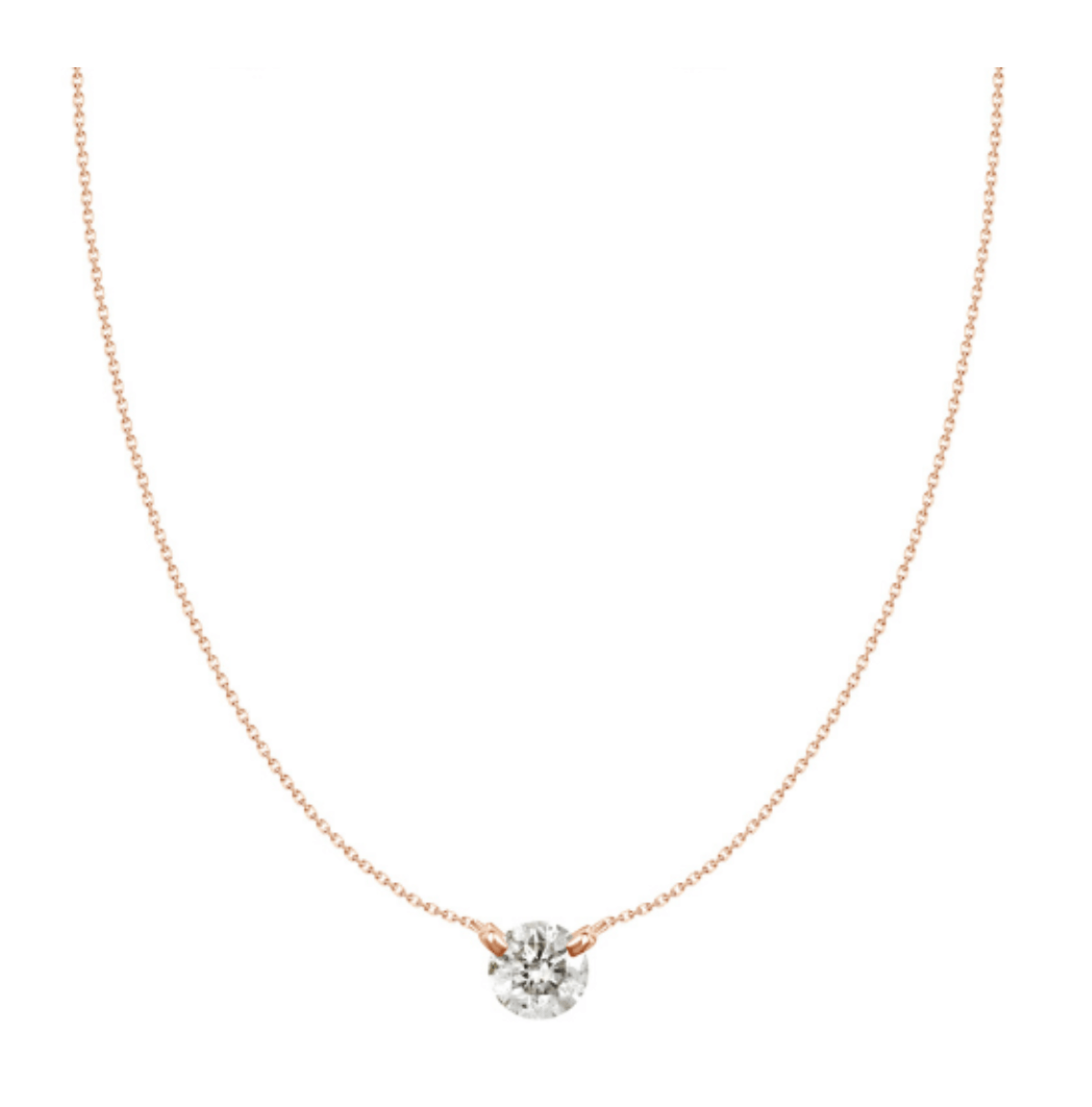 Henri Noël Necklace Rose Gold Adjustable Diamond Necklace