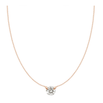 Henri Noël Necklace Rose Gold Adjustable Diamond Necklace