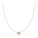 Henri Noël Necklace Rose Gold Adjustable Diamond Necklace