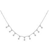 Henri Noël Necklace Double Diamond Drop Station Necklace