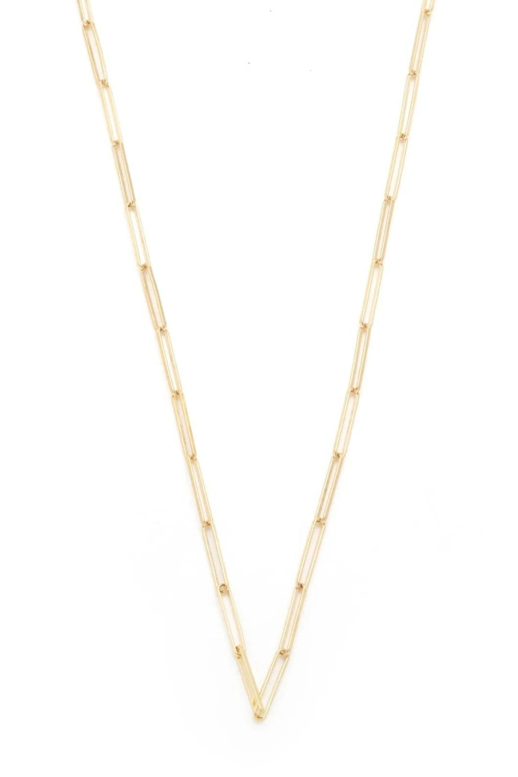 Heritage Jewelry New York Necklace Paperclip 32" Chain in 18k Gold