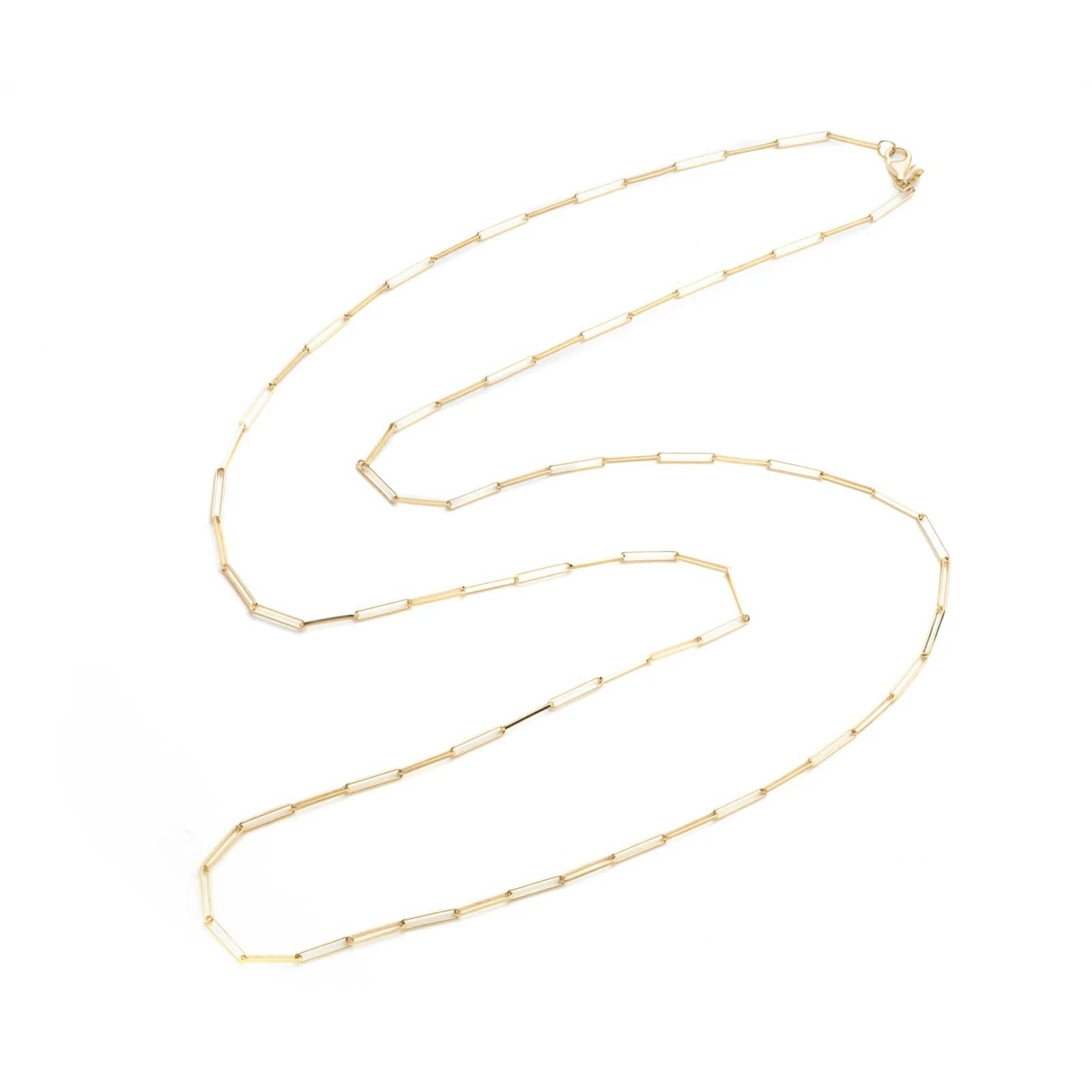 Heritage Jewelry New York Necklace Paperclip 32" Chain in 18k Gold