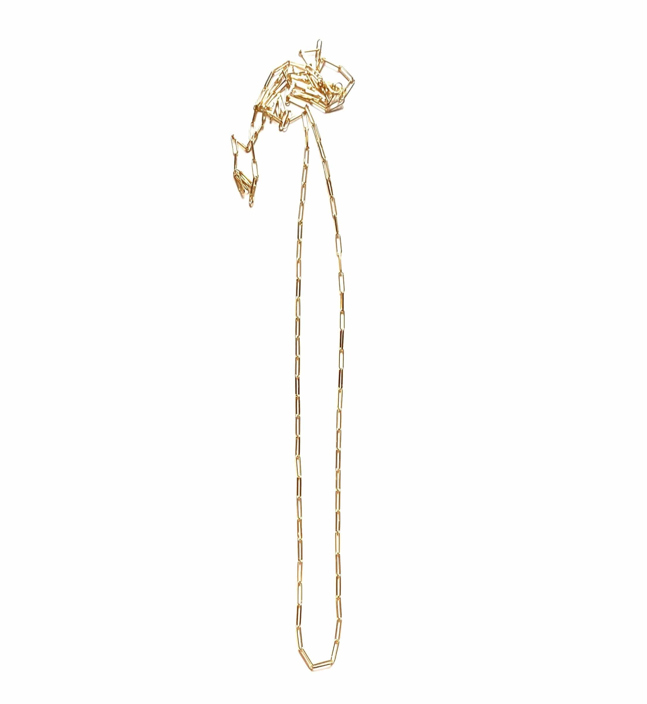 Heritage Jewelry New York Necklace + Paperclip 32" Chain in 18k Gold Roman / Max