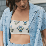 Hermoza Cover Up Dakota Shirt Cover-up in Powder Blue Eyelet