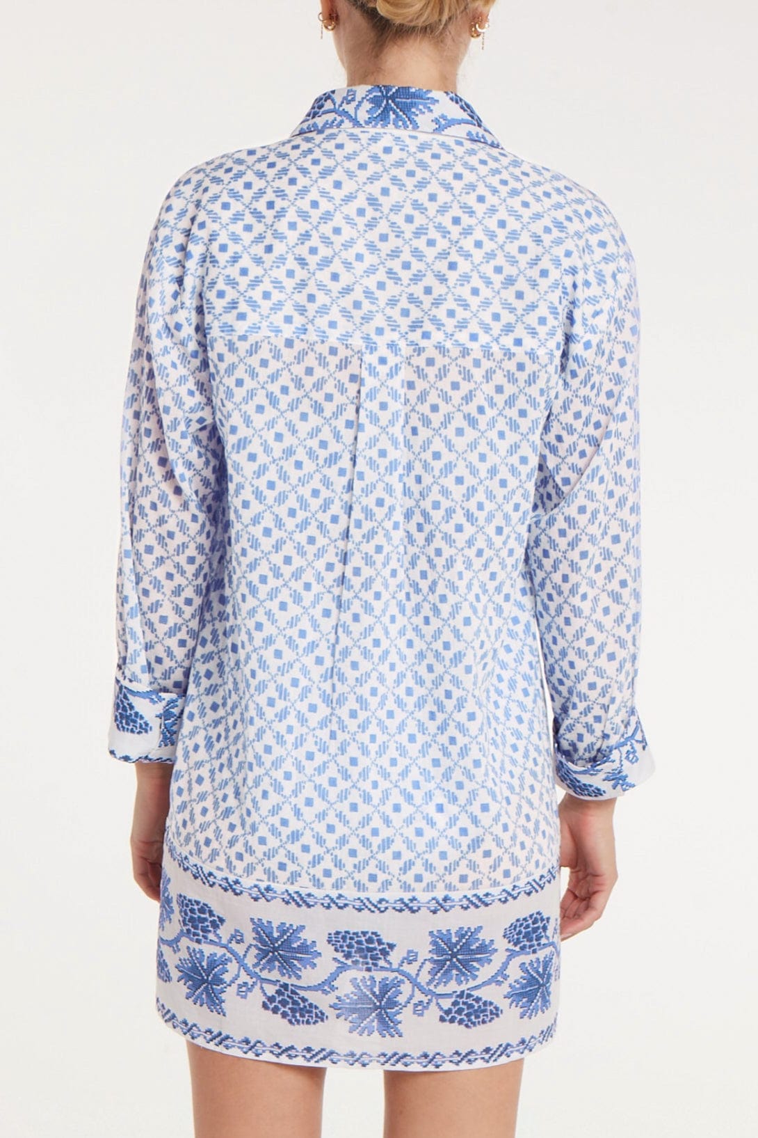 Hermoza Dress Marie Shirt Dress in Santorini Dots