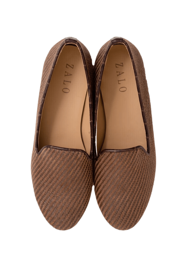 Chocolate Raffia Slipper