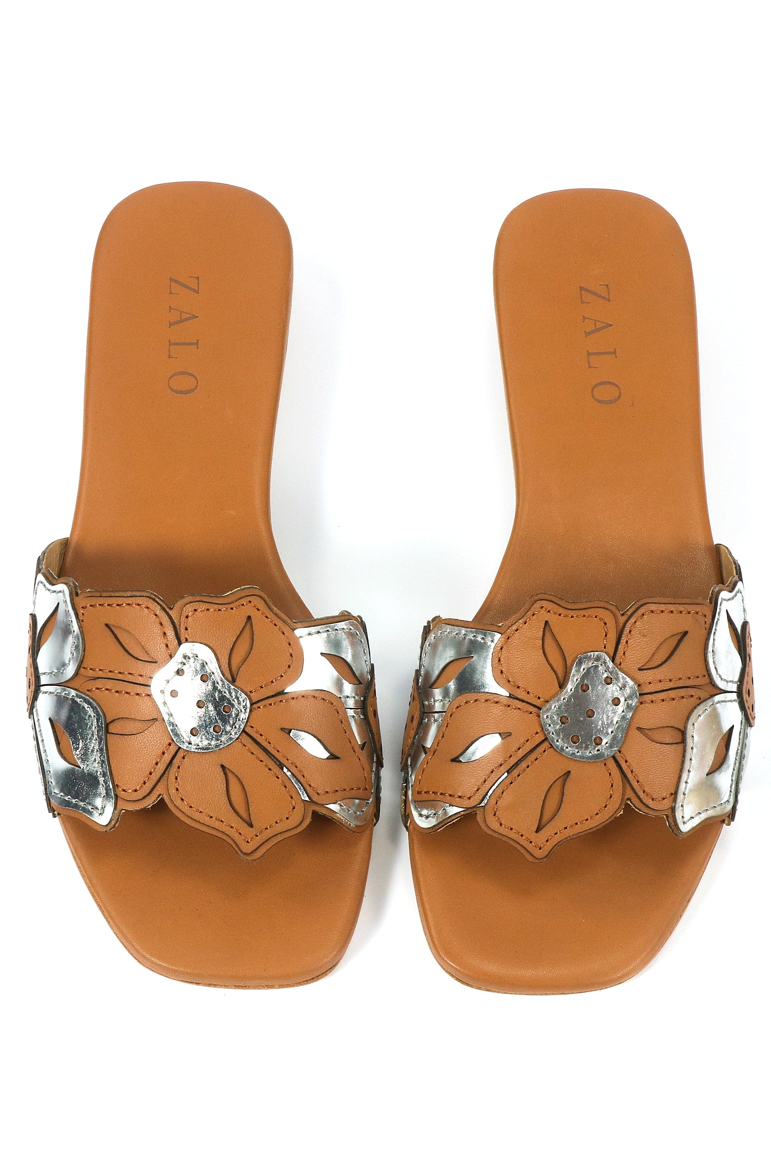House of Zalo Footwear Flora Slide Tan