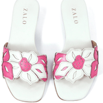 House of Zalo Footwear Flora Slide White