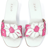 House of Zalo Footwear Flora Slide White
