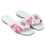 House of Zalo Footwear Flora Slide White