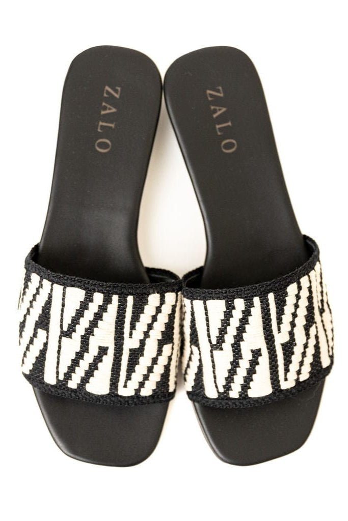 House of Zalo Footwear Playa Slide Black