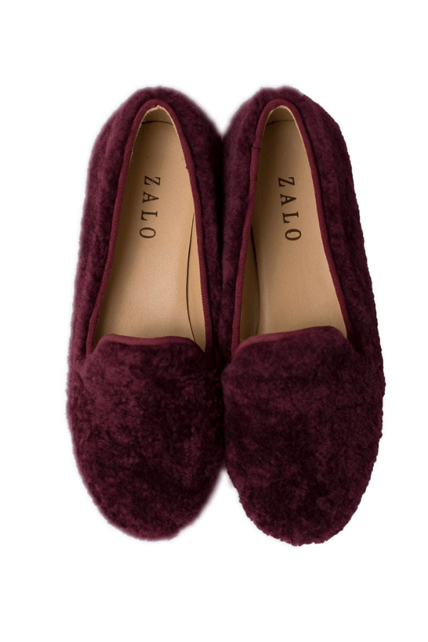 House of Zalo Footwear Shearling Slipper Merlot