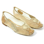 House of Zalo Footwear Sylvie Shell Ballet Gold