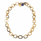 Jane Win Chunky Link Chain with Lapis Bead