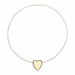 Jane Win Jane Win Necklace 16" Gold Plated Omega Wire Love Tender Heart Love Pendant