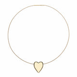 Jane Win Jane Win Necklace 16" Gold Plated Omega Wire Love Tender Heart Love Pendant