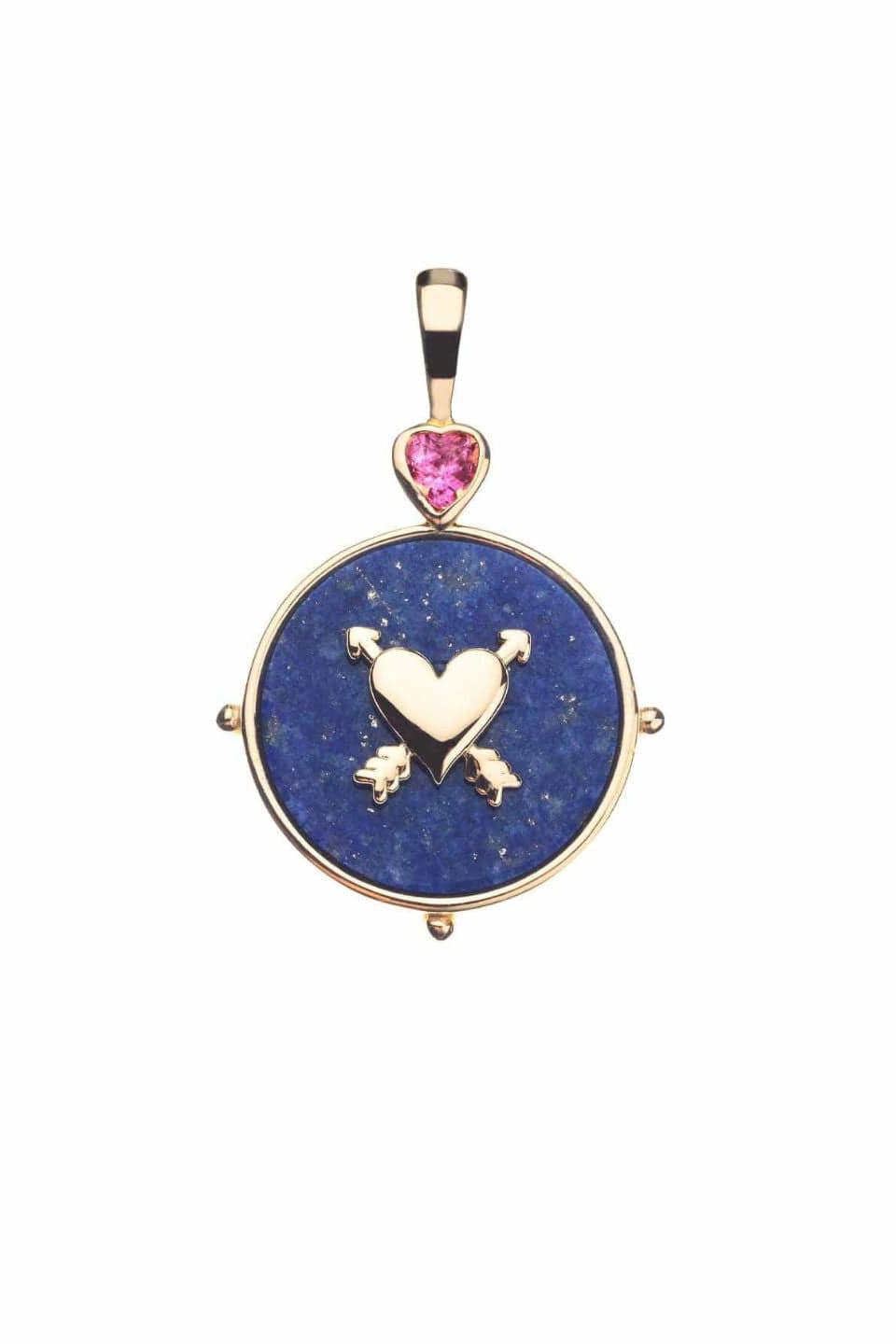 Jane Win Love Lapis Heart & Arrows Pendant